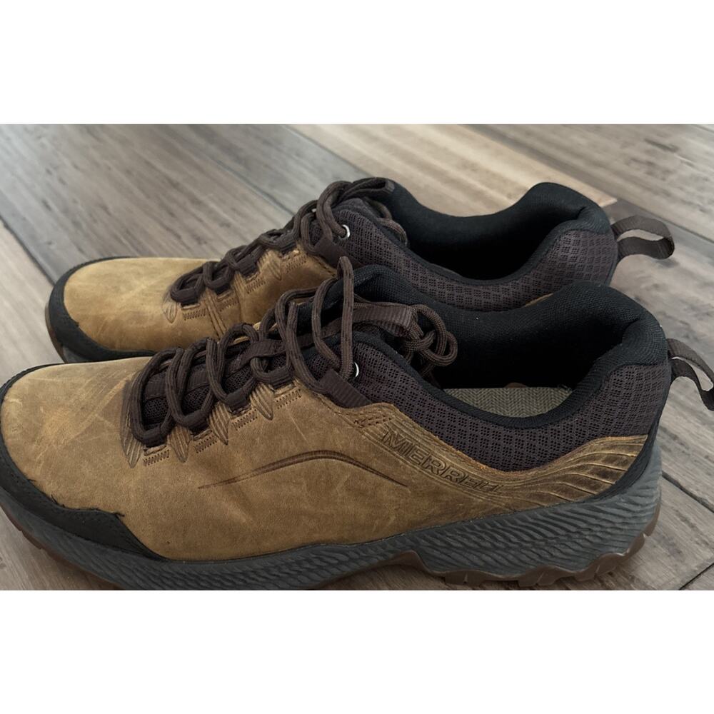 Merrell Forestbound Hiking Trail Shoe Mens 11 Brown Leather J99643 Cap Toe - Picture 2 of 6